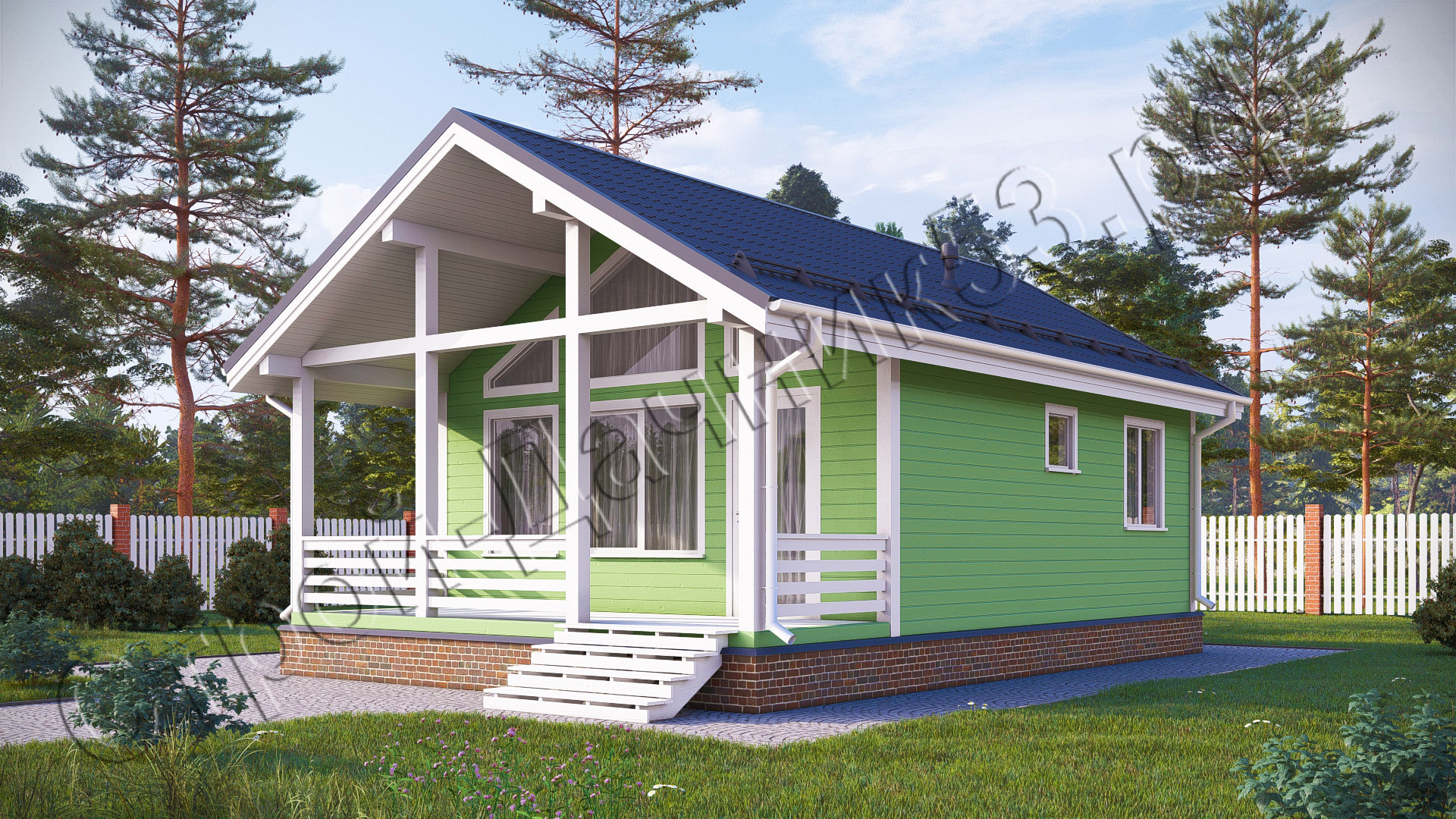 Проект каркасно-щитового дома Д–24